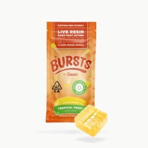 Sauce BURSTS Tropical Twist 100MG Live Resin Infused Edibles