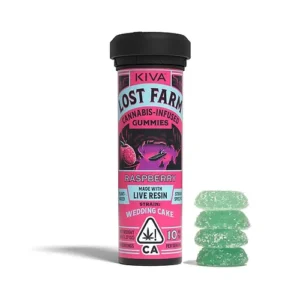 KIVA LOST FARM GUMMIES RASPBERRY | KIVA LOST FARM GUMMIES