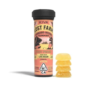 KIVA LOST FARM GUMMIES JUICY PEACH | KIVA LOST FARM GUMMIES